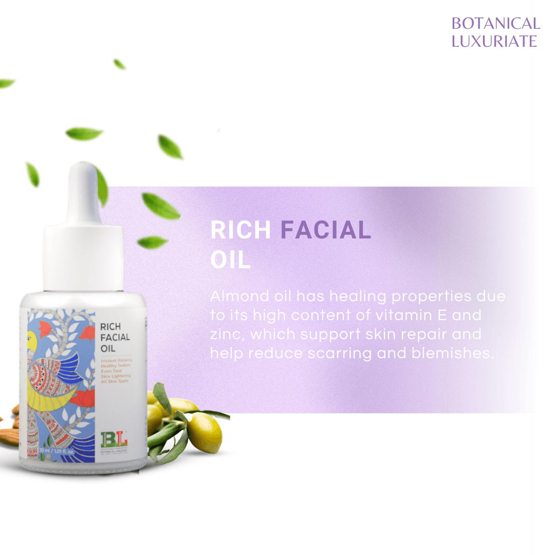 Rich Facial Oil - For Healthy Glowing Skin Texture 30 ml